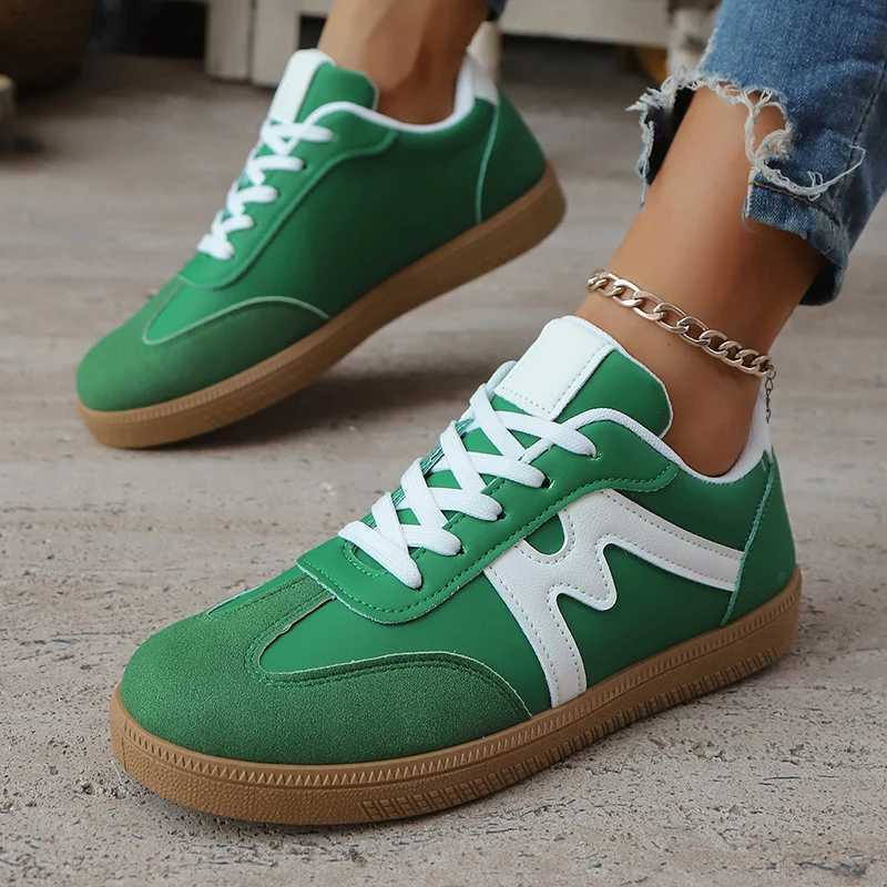 Lightweight Comfortable Sneakers for Women Fi Striped Lace Up Sports Shoes Woman Casual Breathable Green Sneakers Plus Size XJ250530