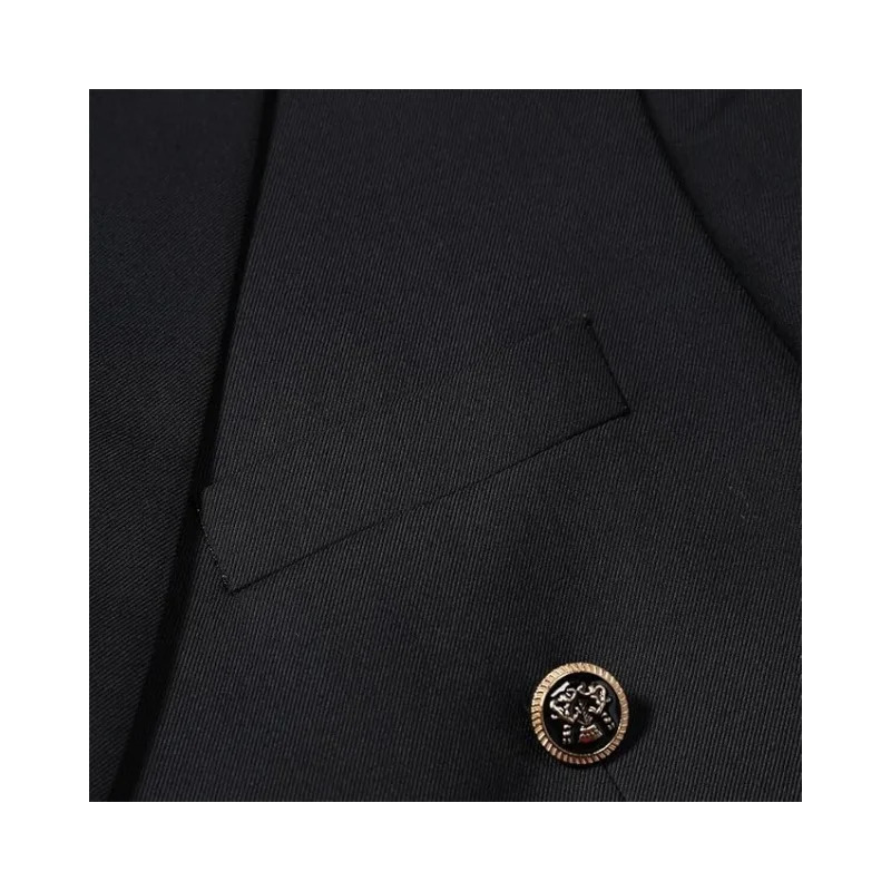 Mens Double-Breasted Suit 2-Piece Suits with Lapels Slim Fit Jacket Trousers for Wedding Business 250527