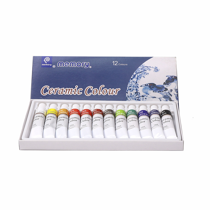 Memory 12 Colors 12ml Glass Paint Hand-painted DIY Glass Creative Decoration Painting Paint 230706