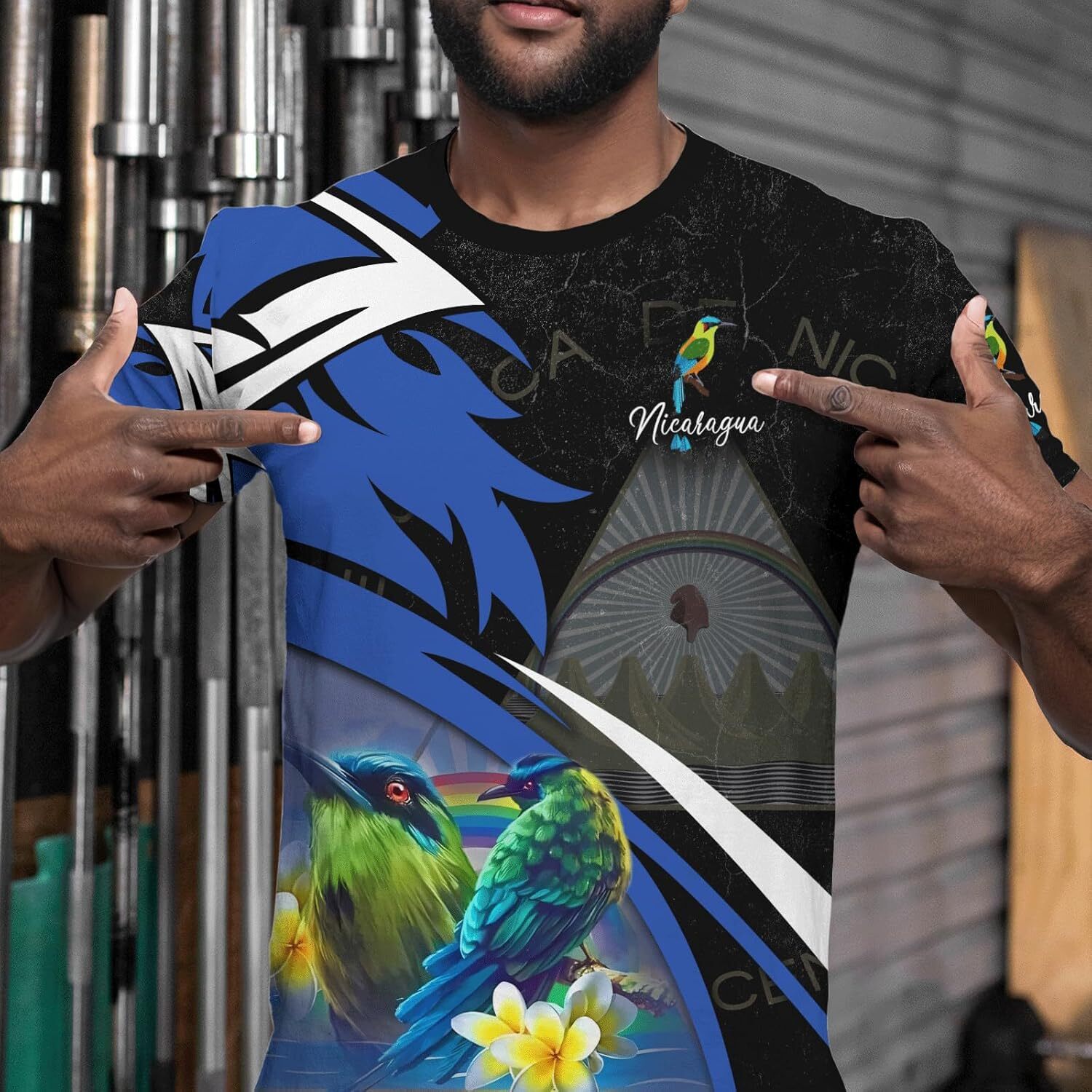 Mens T shirt Nicaragua Flag Shirt Novelty Tee Short Sleeve Tops Graphic 3D Printed Nicaragua Men Shirt Jersey Graphic Tee Casual Tops Clothes Short sl