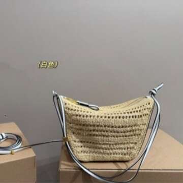 Tote Bag Leather Bag Raffia Woven Lunch Box Crossbody Casual Underarm Vacation Beach Single Shoulder Handheld Hammock Women S Bag Shoulder Bag