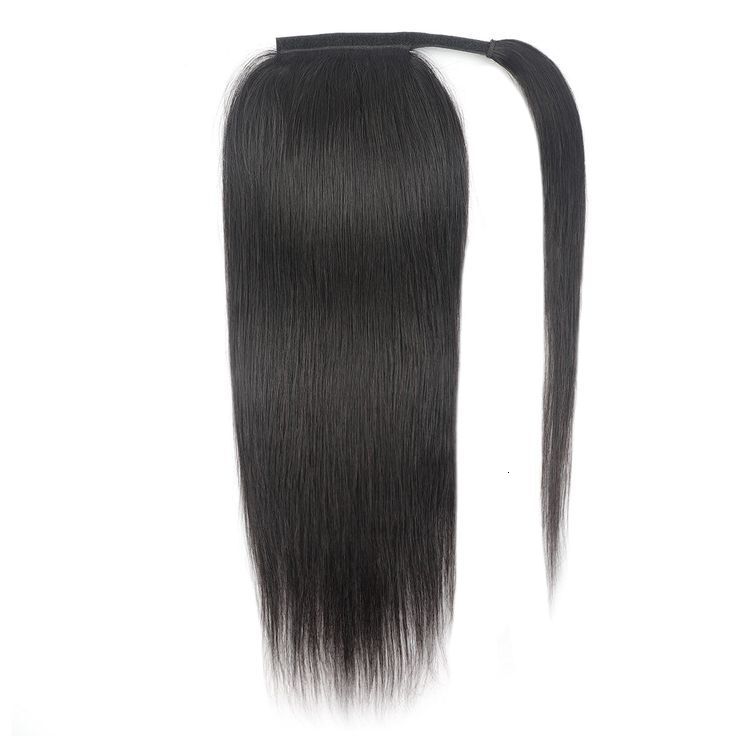 Human 100% Hair Ponytail Straight Wrapped Around