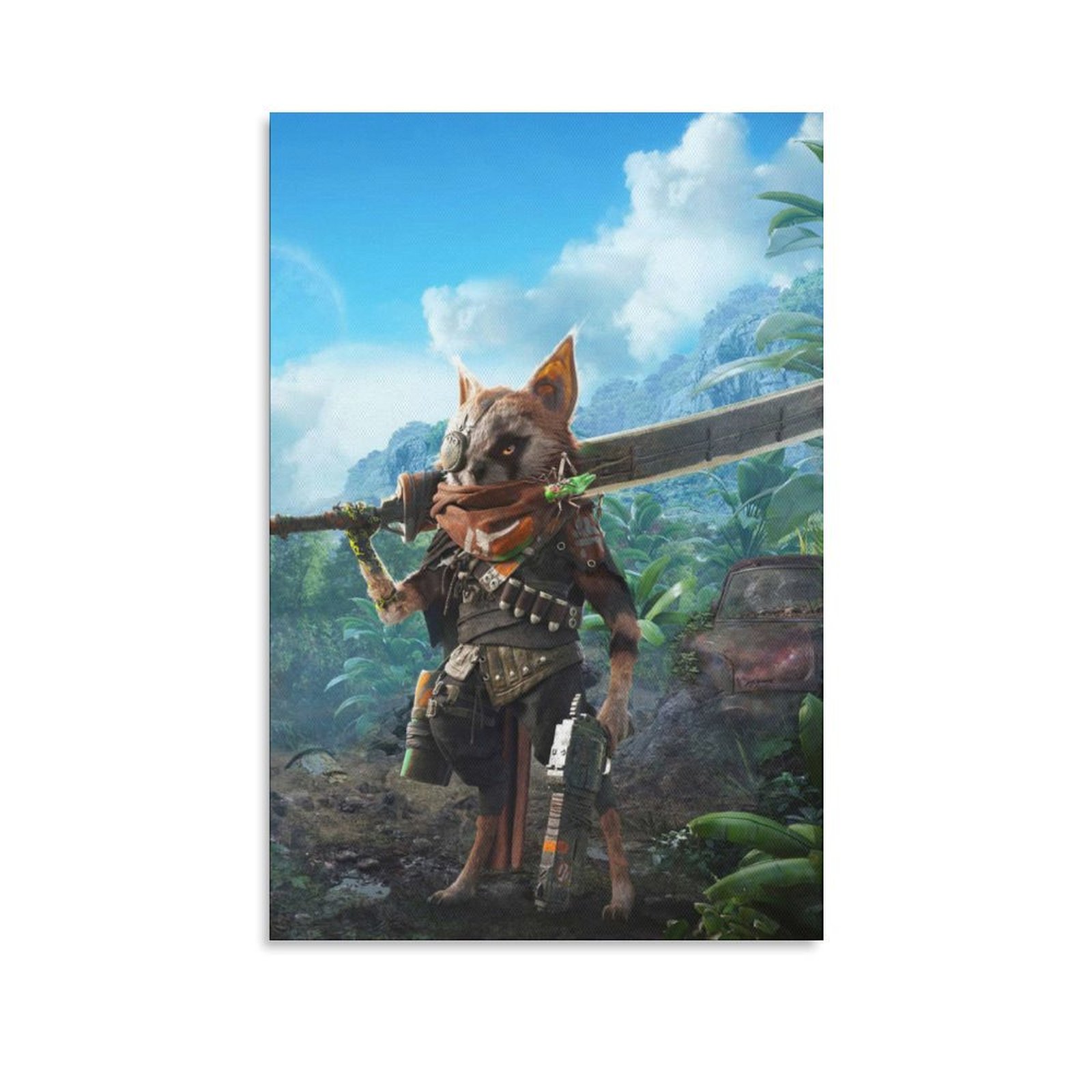 Wall Art Painting Biomutant WARRIOR Canvas Prints Wall Painting Wall Art Decor Print Picture Paintings for Living Room Home Decor Luxury Unframe
