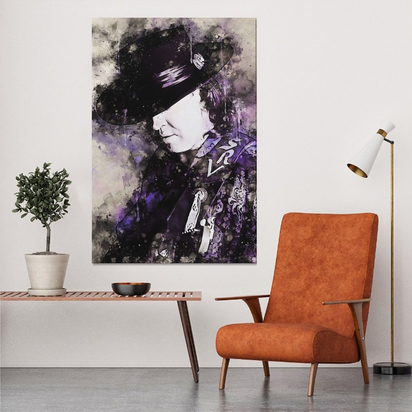Wall Art Painting Stevie Ray Vaughan Guitar Rock Singer Canvas Prints Wall Painting Wall Art Decor Print Picture Paintings for Living Room Home Decor 