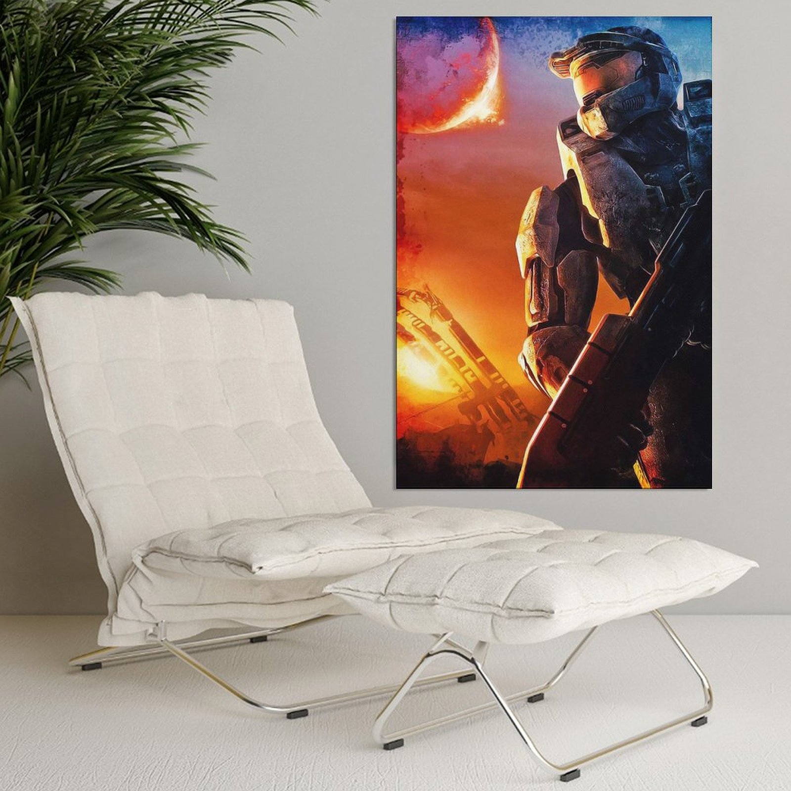 Wall Art Painting Master Chief Game Canvas Prints Wall Painting Home Decor Luxury Decor Print Picture Paintings for Living Room Unframe