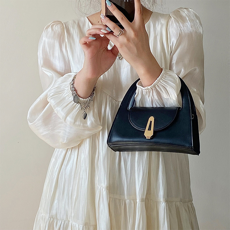Women fashion s Handbag Half Round Shoulder Bag Multi functional Commuter Retro Lock Cross Bag Designer fashion Women s Shoulder Bag