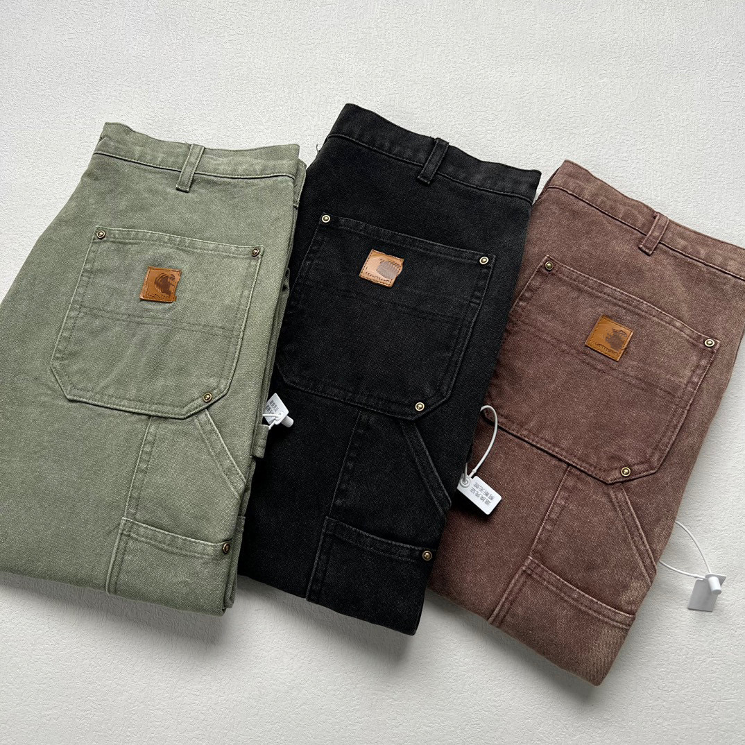 Vintage Patchwork Men's Jeans Solid Color Boot-cut Trousers Washing Straight Leg High Street Male Denim Pants