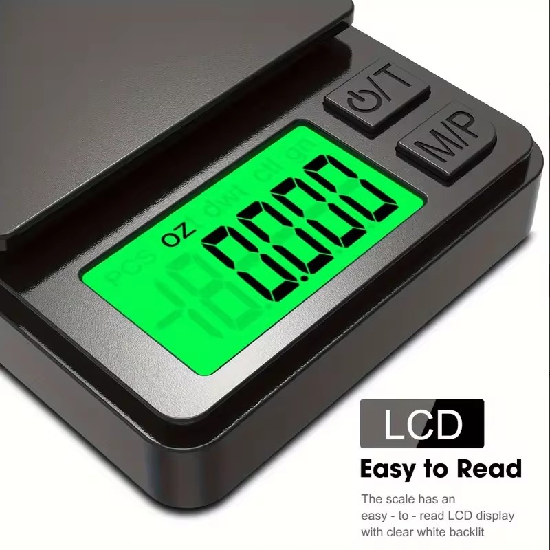 Precision Pocket Scale Mini Electronic Digital Gram Kitchen Balance Portable Scale With Backlit LCD Display 100g 200g 300g 500g/0.01g 500g/0.1g For Je