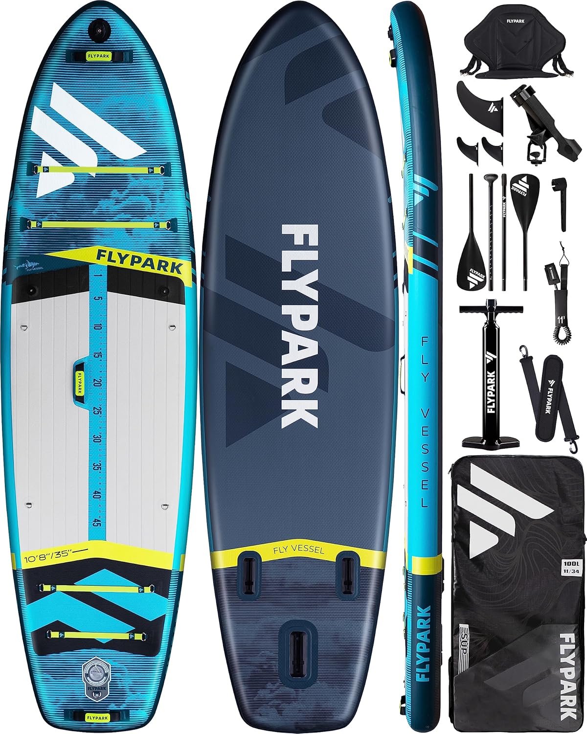 FLYPARK FISHING Surfboard 325*89*15cm paddleboard inflatable stand up paddle board sup supboard water sport ultra wide