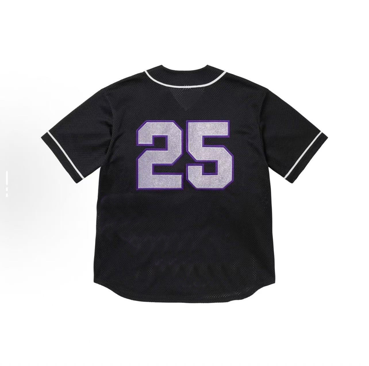 Mesh Baseball Uniform 25 T-shirt Fi Hip Hop Baseball T Shirt Jersey Men Clothing Women Clothes