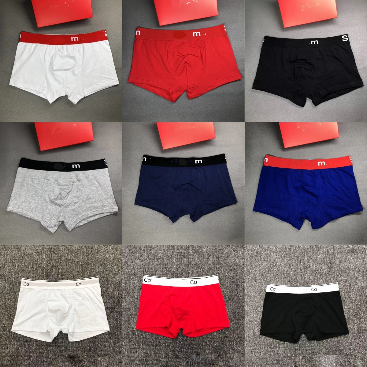 Designer Underpants Men Boxers Shorts Underwear Cotton Breathable Solid Gay Under Wear Cueca Boxer Man Boxershorts