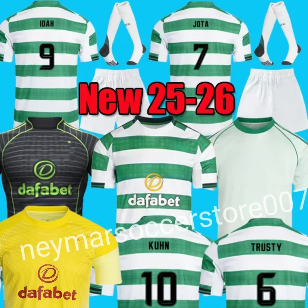 2025 Celti Soccer Jerseys Home away KYOGO EDOUARD 2026 McGREGOR KUHN AJETI TAYLOR JOTA JOHNSTON FORREST 2024 2025 MEN kit The Celts Football Shirt