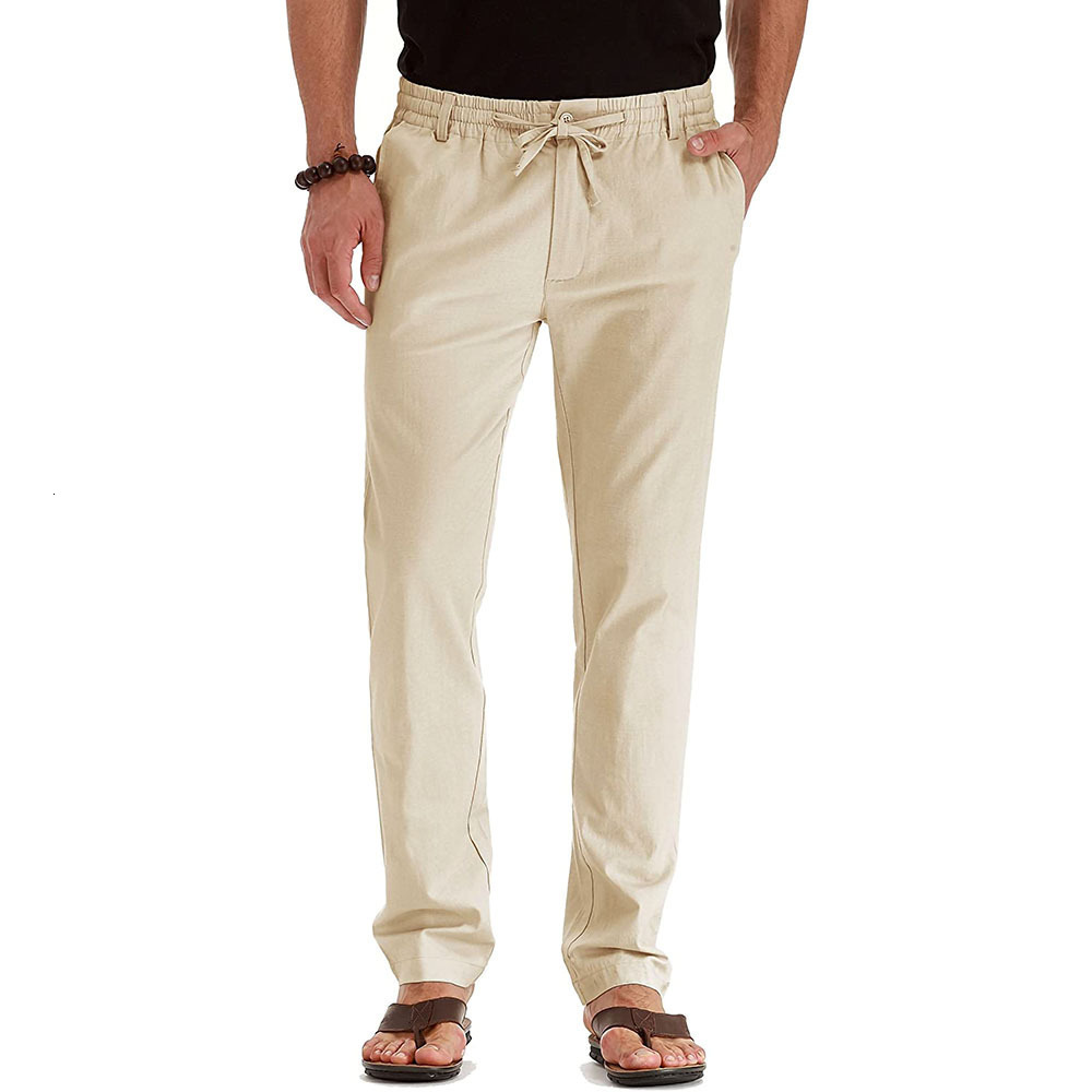 MAGCOMSEN Quick Dry Pants Mens Drawstring Sweatpants with Loops Summer Casual Hiking Jogger Breathable Fishing Work long Pants 240816