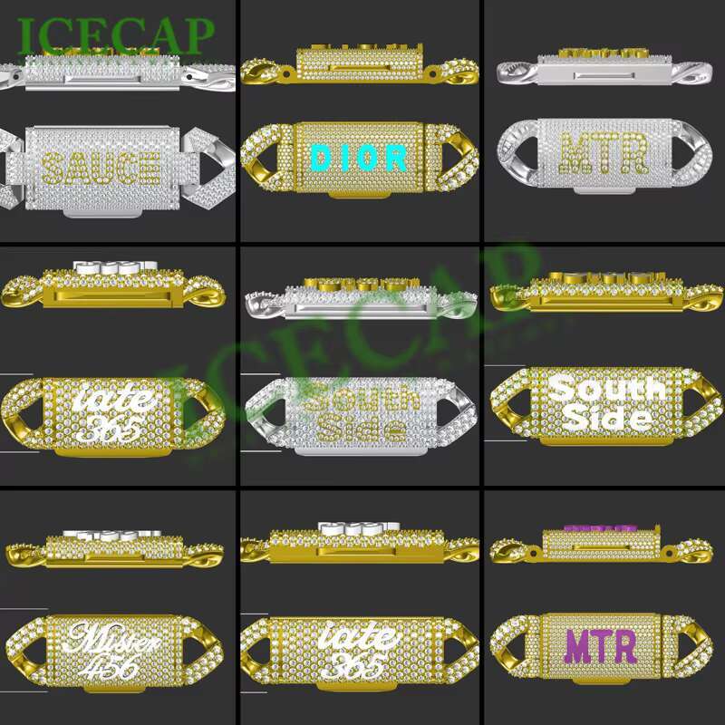 Fashion Jewelry Classic Fashion Design Two Tone Diamond Gift Rope Flower Necklace Moissanite 925 Sliver Cuban Link Chain for Men