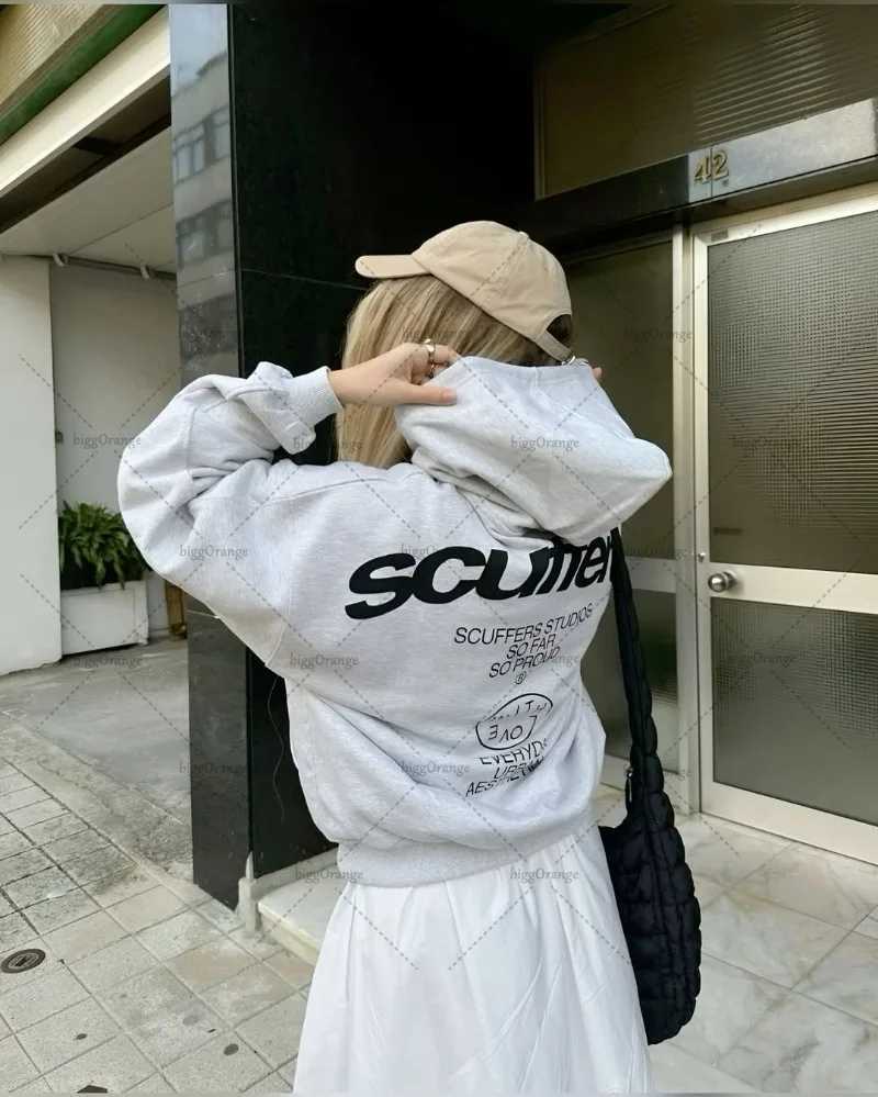 Harajuku Retro Rock Letter Print Oversized Hoodie Streetwear Men Y2k 2025 American Hip-hop Punk Trendy Casual Sweatshirt Women W250530