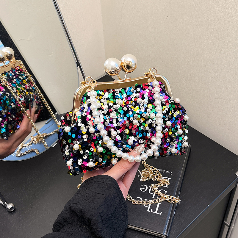 Sparkling Pearl Women s Handbag New Fashionable Evening Dress Handbag fashion Summer Texture Crossbody Bag Designer fashion Women s Shoulder Bag