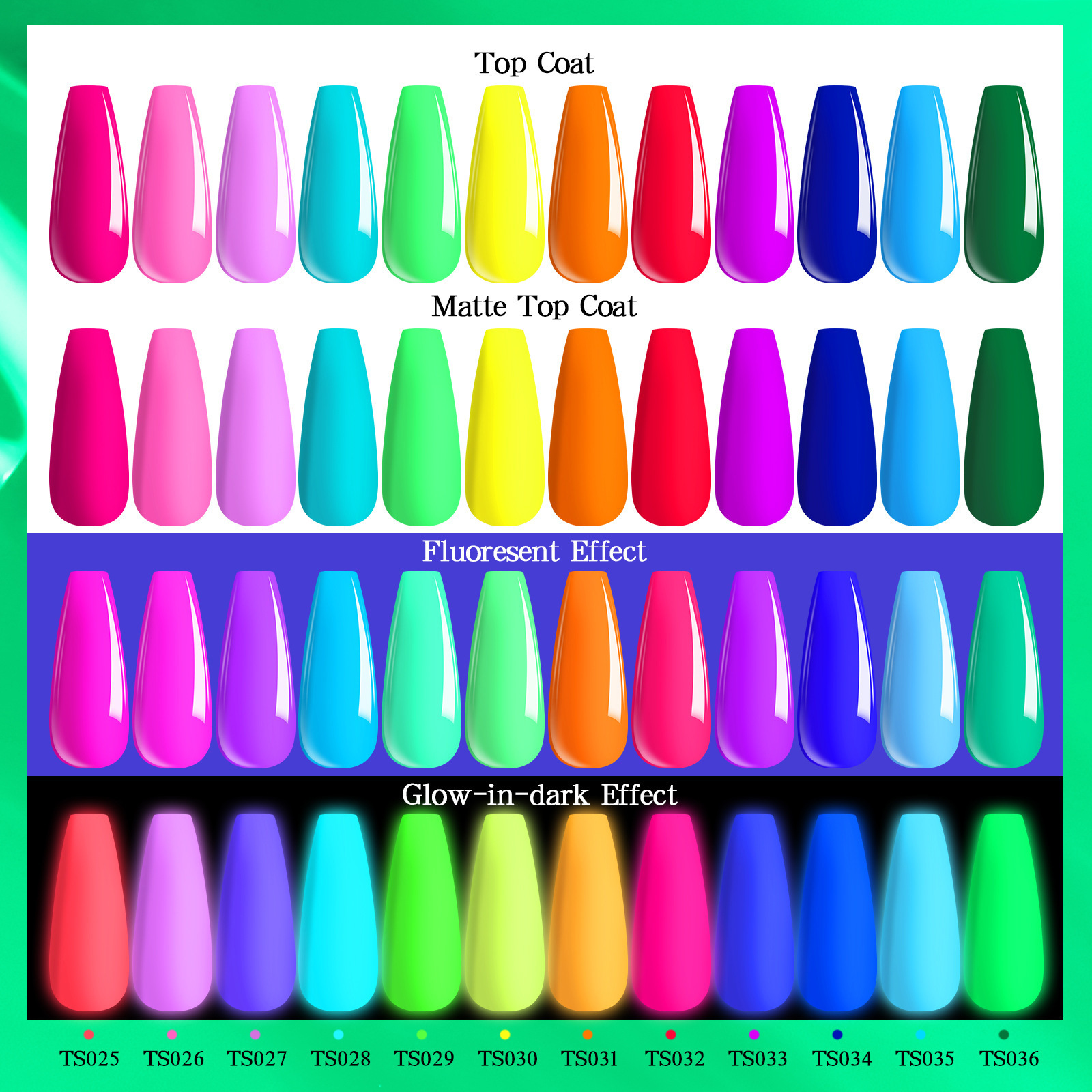 12 Colors Nail Gel Fluorescent UV LED Nail Polish Gel Glow in the Dark Set230927