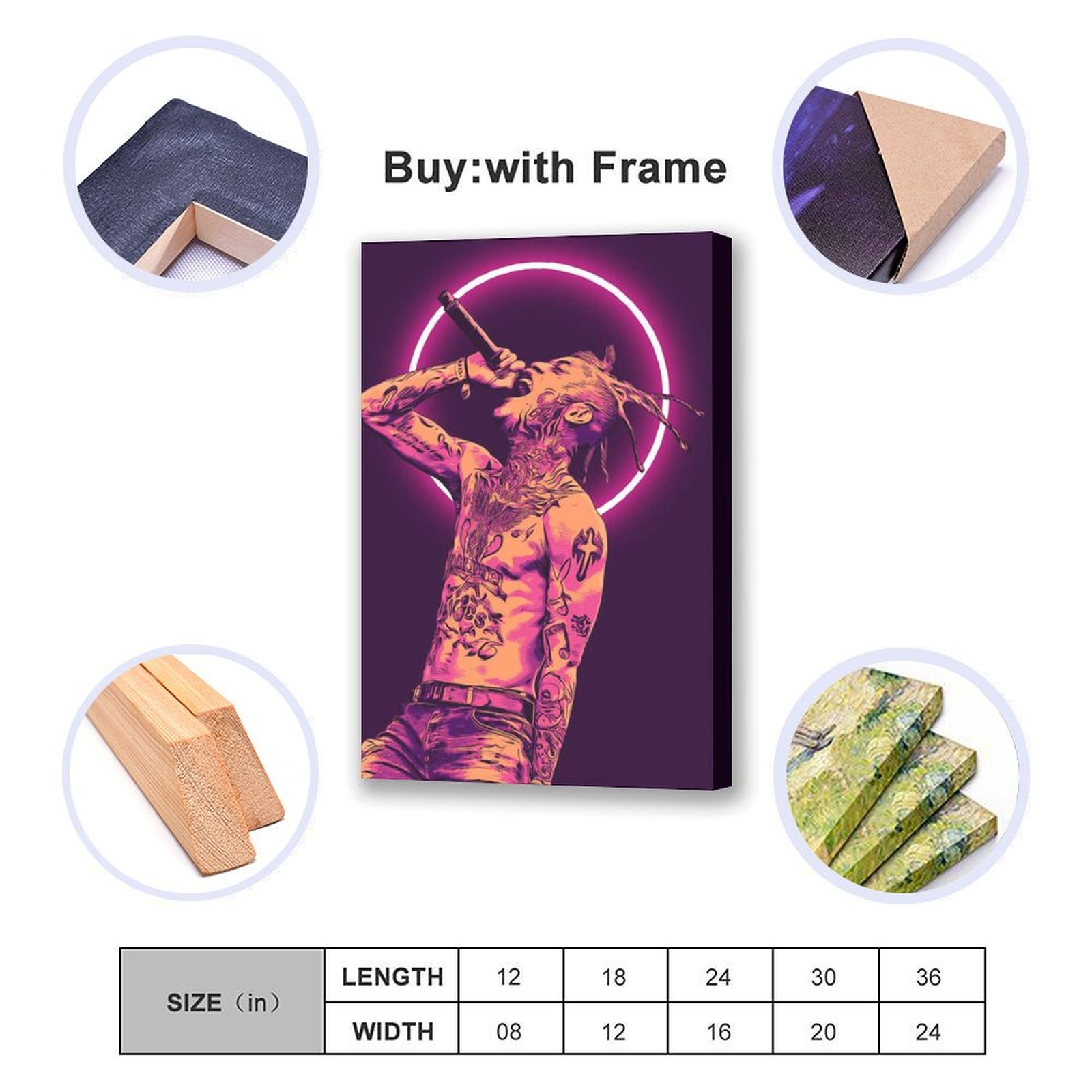 Home Decor Luxury Painting RAPPER Lil Skies HIP HOP Canvas Prints Wall Painting Wall Art Decor Print Picture Paintings for Living Room
