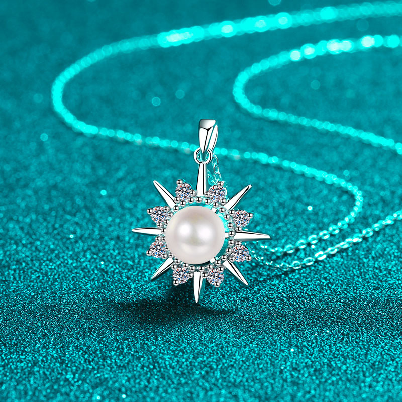 Minimalistic Design Statement Necklace: Genuine Gemstones Set into Durable Platinum Alloy Chain