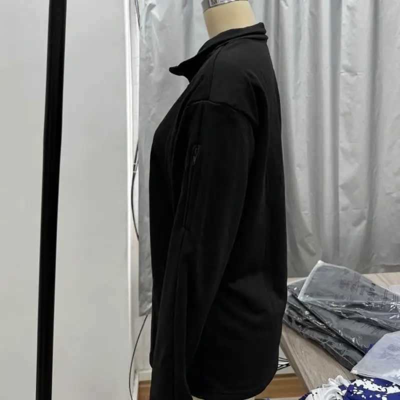 2024 Spring Autumn Long Sleeve Sweatshirts Men Stand Collar Half Zipper Pullovers Hoodies Sweatshirts Loose Tops Male Clothing W250530