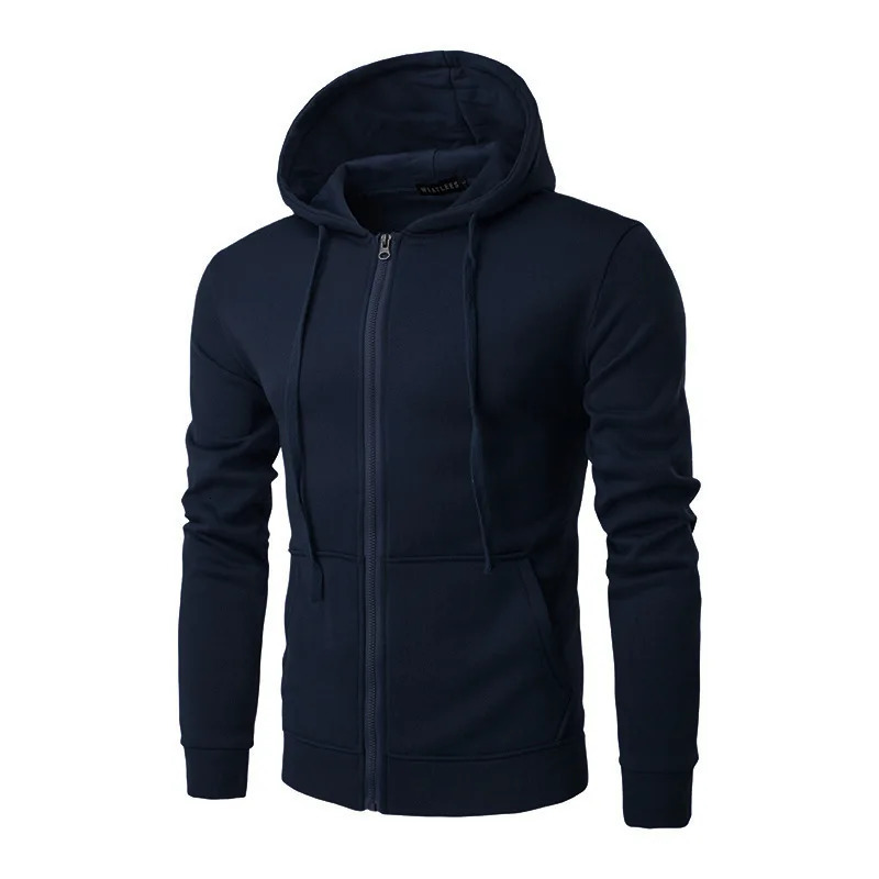 Autumn Men Sweatshirts Long Sleeve Jacket Hoodie Zipper Closure Jacket Male Hoodies Sweatshirt Slim Fit Male Clothing 250527
