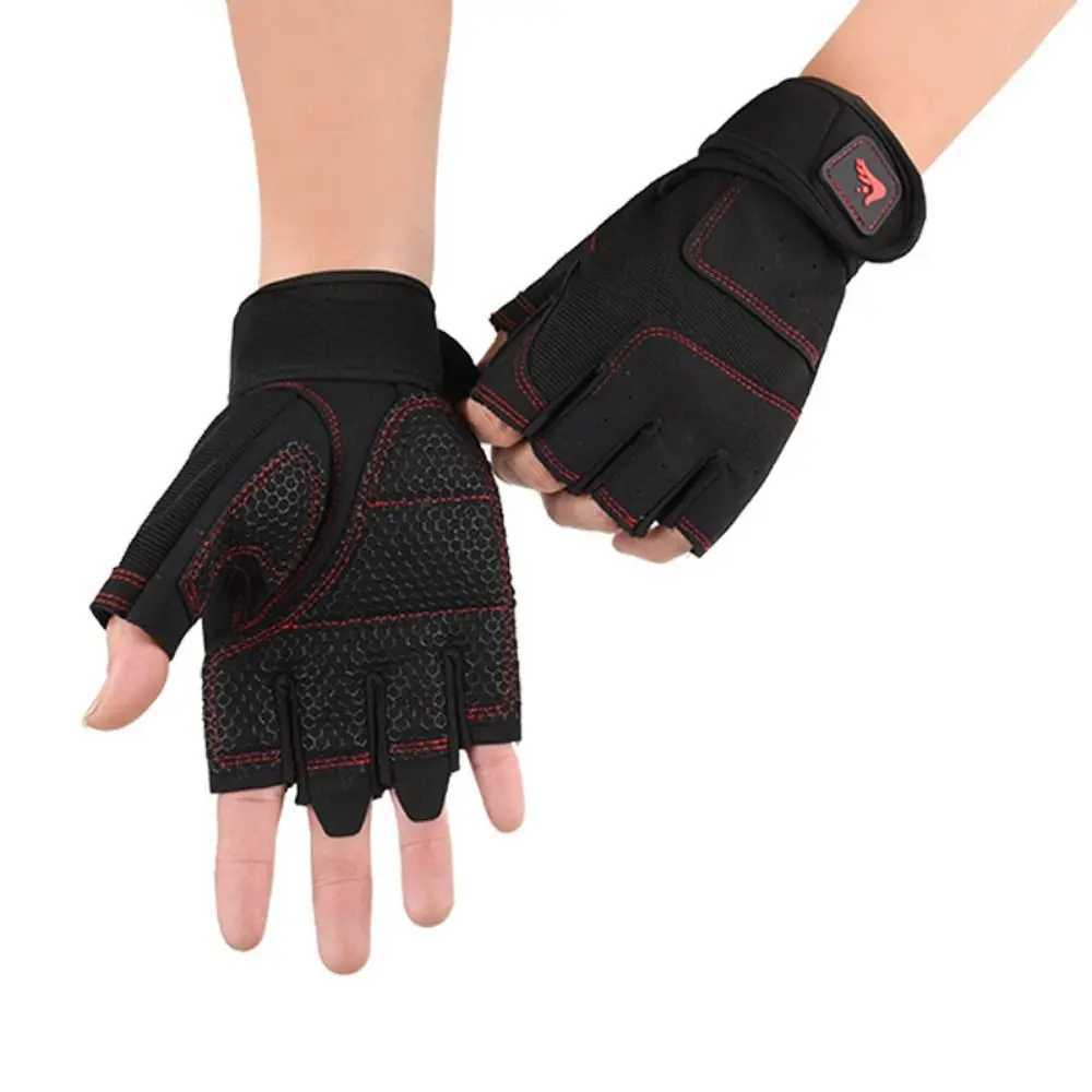 Wear-Resistant Motorcycle Gloves Vintage Anti-Slip Ring Gloves Goatskin Leather Fingerless Half Finger Gloves L250529QYZM