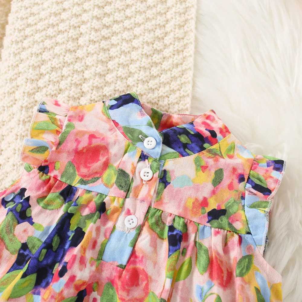 Summer New Baby Girl Dress Flower Printed Cotton Dress For Baby Girl 0-2 Years Old R250530