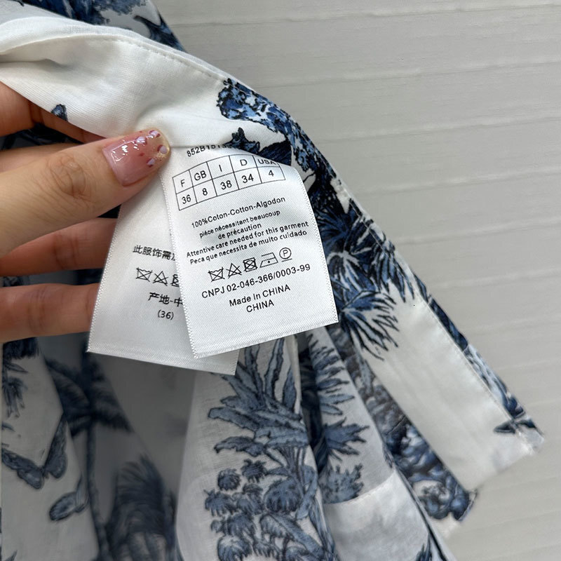 Summer Lady Shirt Collar Short Sleeve Dresses Vacation Style Luxury Single Breasted Waist Up Pure Cotton Gown Retro Classic Clothing