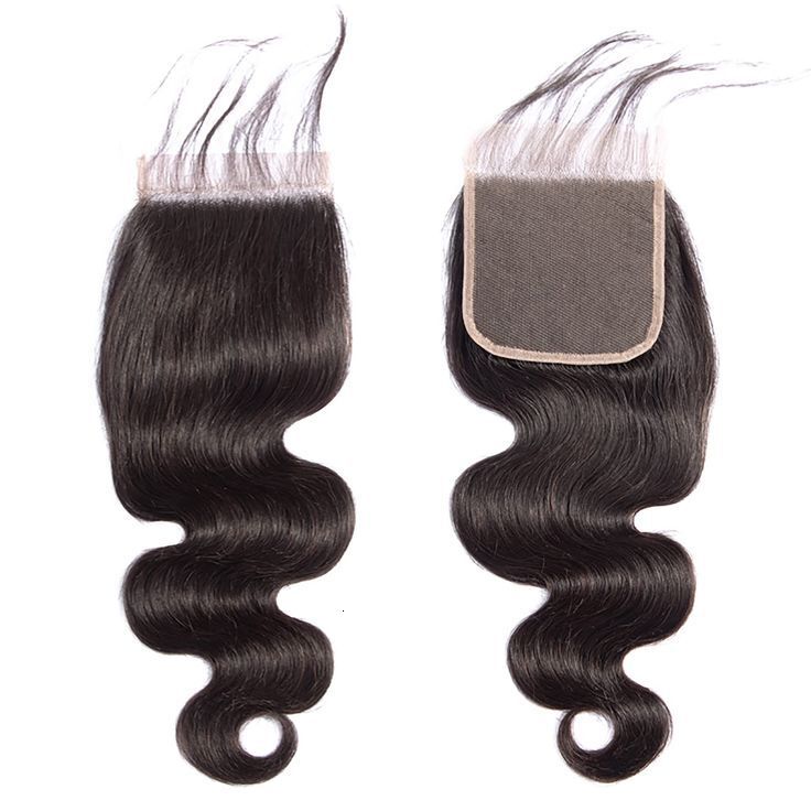Transparent 4*4 Lace Real Human Hair Smooth Lace Hairpiece Big Body Wave
