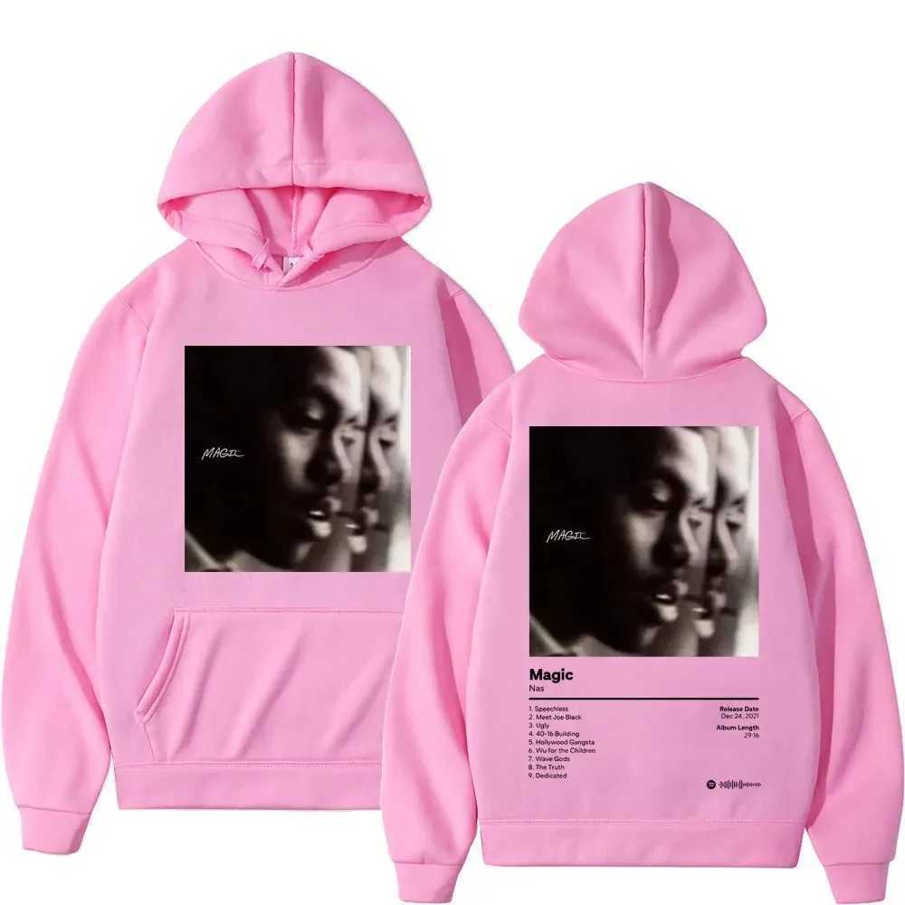 Rapper NAS Magic Album Cover Print Hoodie Mens Womens Fashion Vintage Hooded Sweatshirts Harajuku Hip Hop Oversized Pullovers W250530