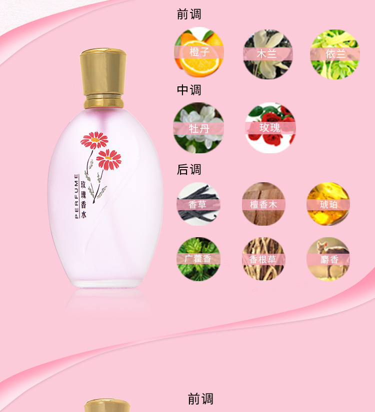 Floral Female Fragrance Osmanthus Rose Jasmine Women's Perfume Fresh and Natural Lasting Eau de Perfume Factory Wholesale Distribution