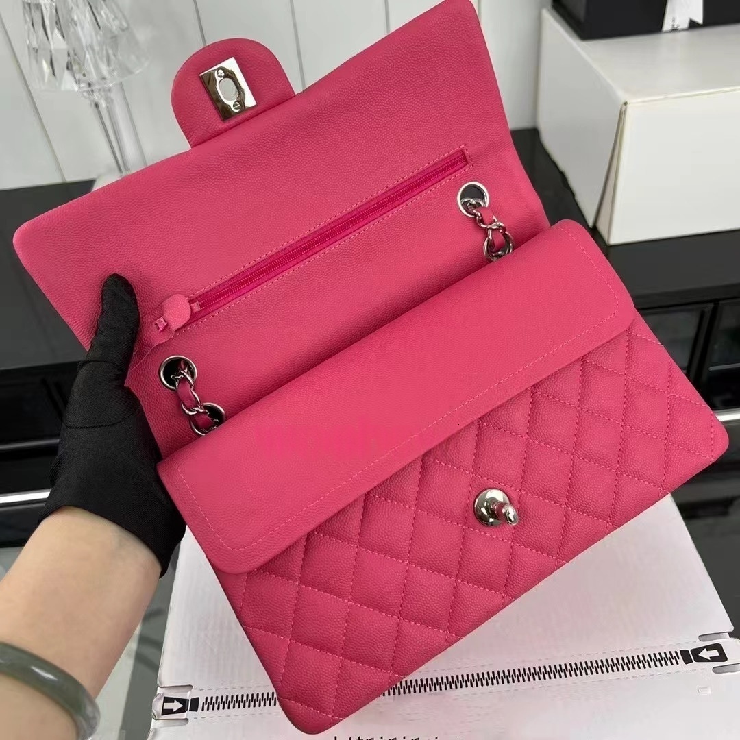 10A Mirror quality designer bag classic caviar leather gold silver buckle small square bag shoulder bag crossbody bag handbag dinner bag fashion bag tote bag99