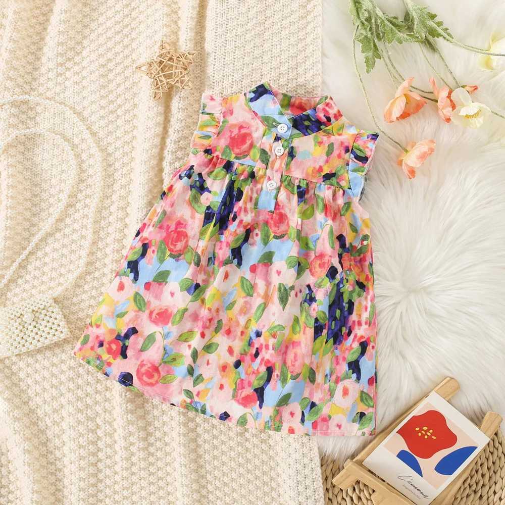 Summer New Baby Girl Dress Flower Printed Cotton Dress For Baby Girl 0-2 Years Old R250530