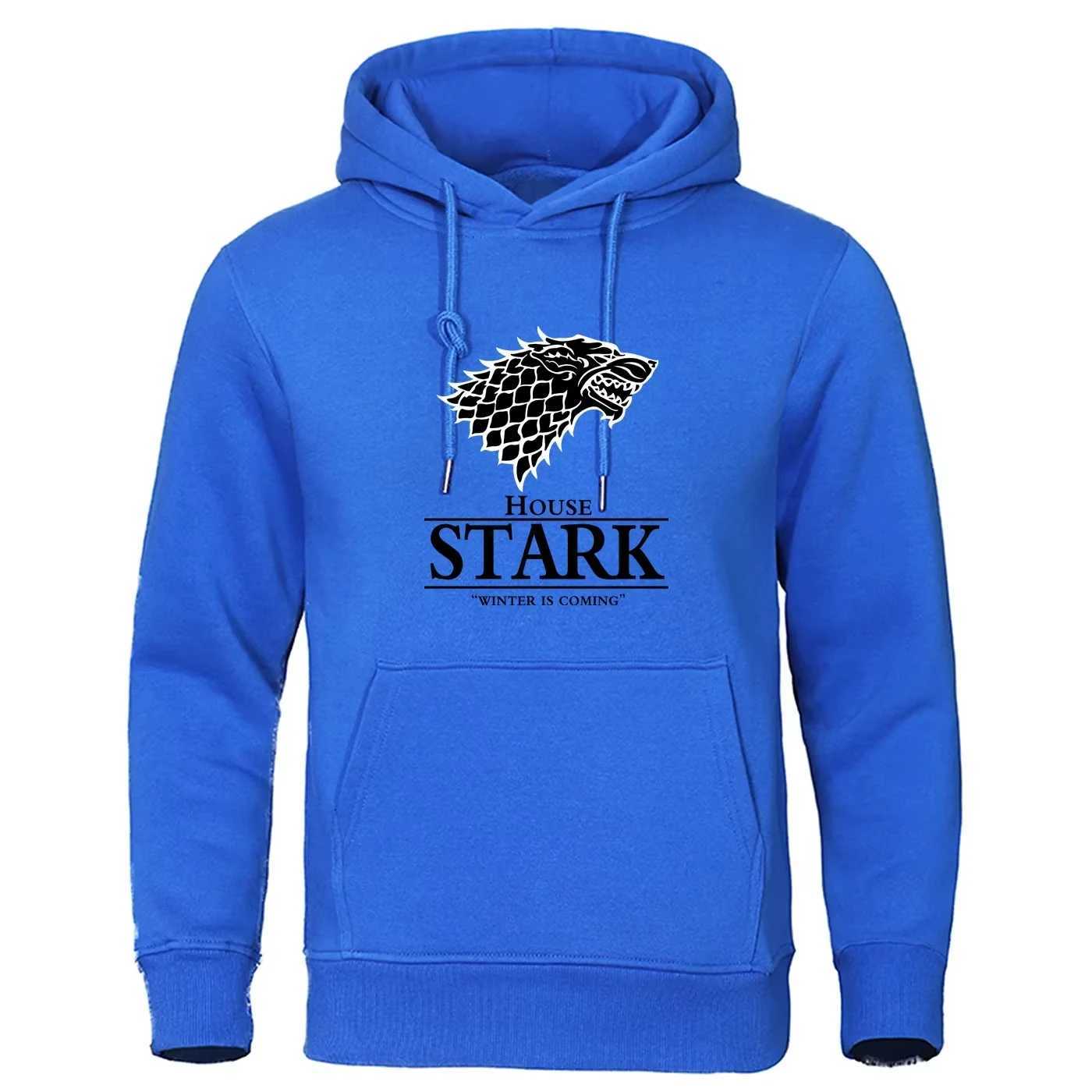 2025 House Stark Mens Printed Hoodie Hip-Hop Streetwear Casual Fashion Spring and Autumn Fashion Hooded Hoodie W250530