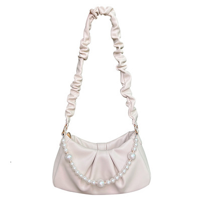 New Women s Handbag Wrinkled Pearl Cloud Underarm Bag Single Shoulder Crossbody Bag trend Designer Women s trend Single Shoulder Bag