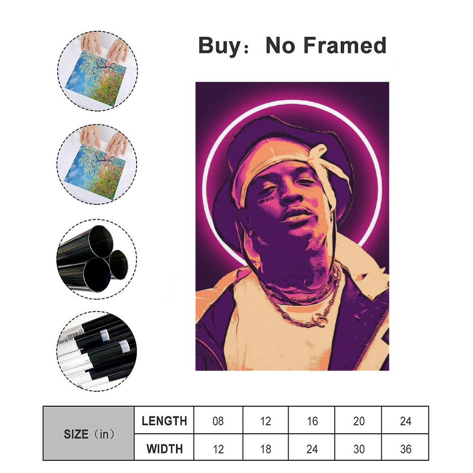 Wall Art Painting RAPPER Ski Mask The Slump God Canvas Prints Wall Painting Wall Art Decor Print Picture Paintings for Living Room Home Decor Luxury U