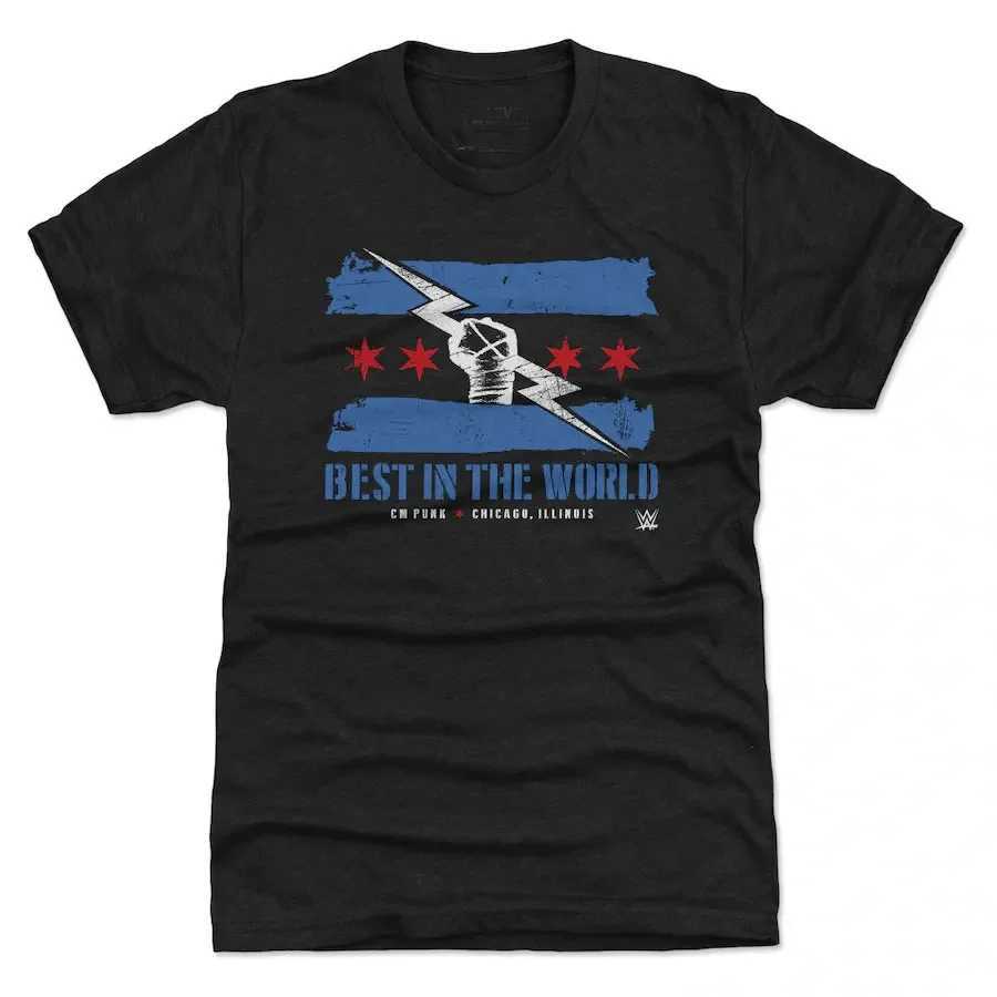 2025 Summer Mens 3D Printed Wrestler Cm Punk T-shirt Street Sports Comfortable Outdoor Fitness Quick-drying Short SleevesC250530