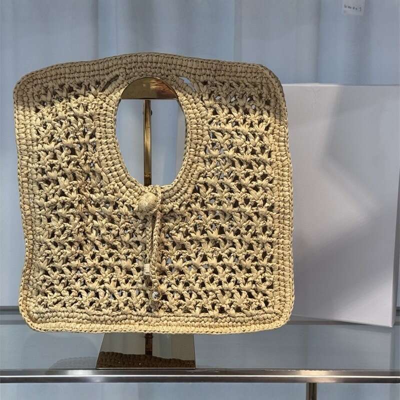 Tote Bag Leather Bag New Commuter Woven Large Capacity Tote Beach Versatile Handheld Straw Bag Light Luxury Trend Shoulder Bag