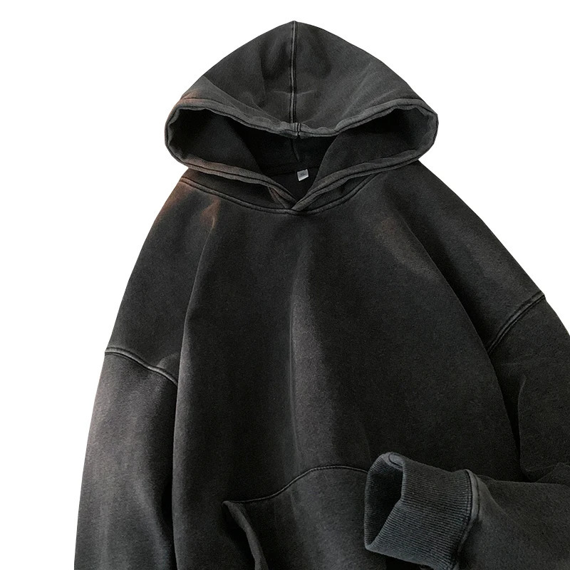 Men Sweatshirts Washed Hoody Vintage Streetwear Baggy Fashion Harajuku Female Casual Hoodies 250527