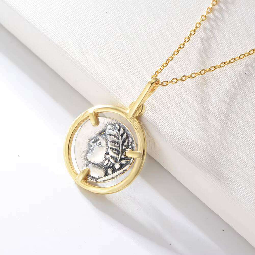 Peishang Brand Sterling Sier Fashion Women's Jewelry Gold Coin Pendant Necklace