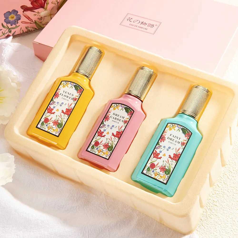 Brand Perfume Women 75ml Body Splash 3PCS Set Gift Box Pheromone Parfum Pour Femme Plant Floral Scent Exudes Feminine Charm XJ250530