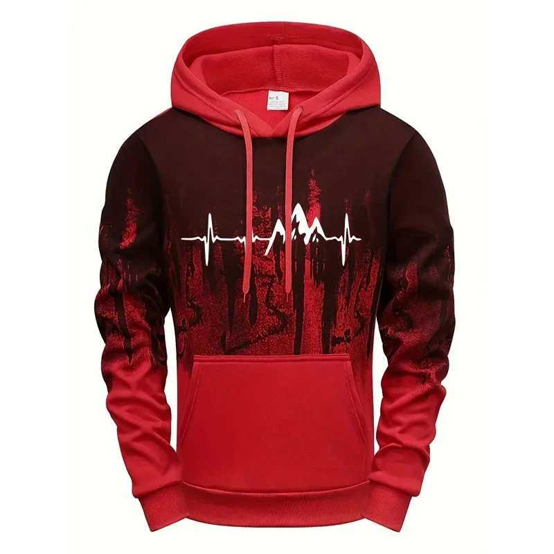 Splatter Design Hoodie for Men High Quality Hooded Long Sleeve Sweatshirts Fall Winter Daily Casual Sports Pullover Athleisure W250530