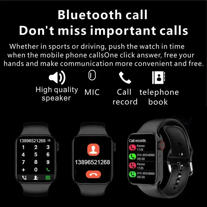 2025Smart Watch Series10 45mm 2.1" Men Women Watch Bluetooth Call Bracelet Wristband Wireless Charging Fitness Tracker Sport Smartwatch IWO For A