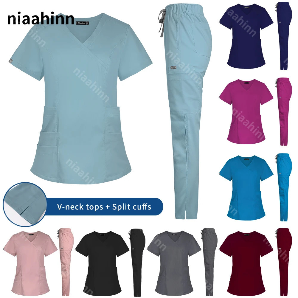 Multicolor Solid Color Pharmacist Work Clothes Beautician Lab Workwear Nursing Uniforms Pet Clinic Veterinary Wholesale 250530