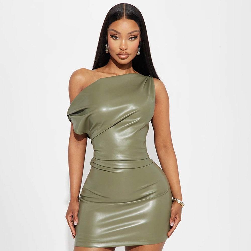 designer dress asymmetrical shoulder elegant bodycon women's fashion 2025 new sexy nightclub mini dress trend dresses for woman