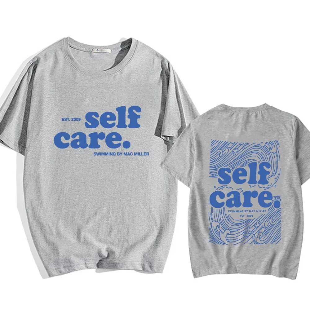 Macc Miller Self Care T-shirts Heavy Mental Casual Men Tee-shirt Short Sleeve Summer Spring Tshirts Hip Hop Streetwear ClothesC250530
