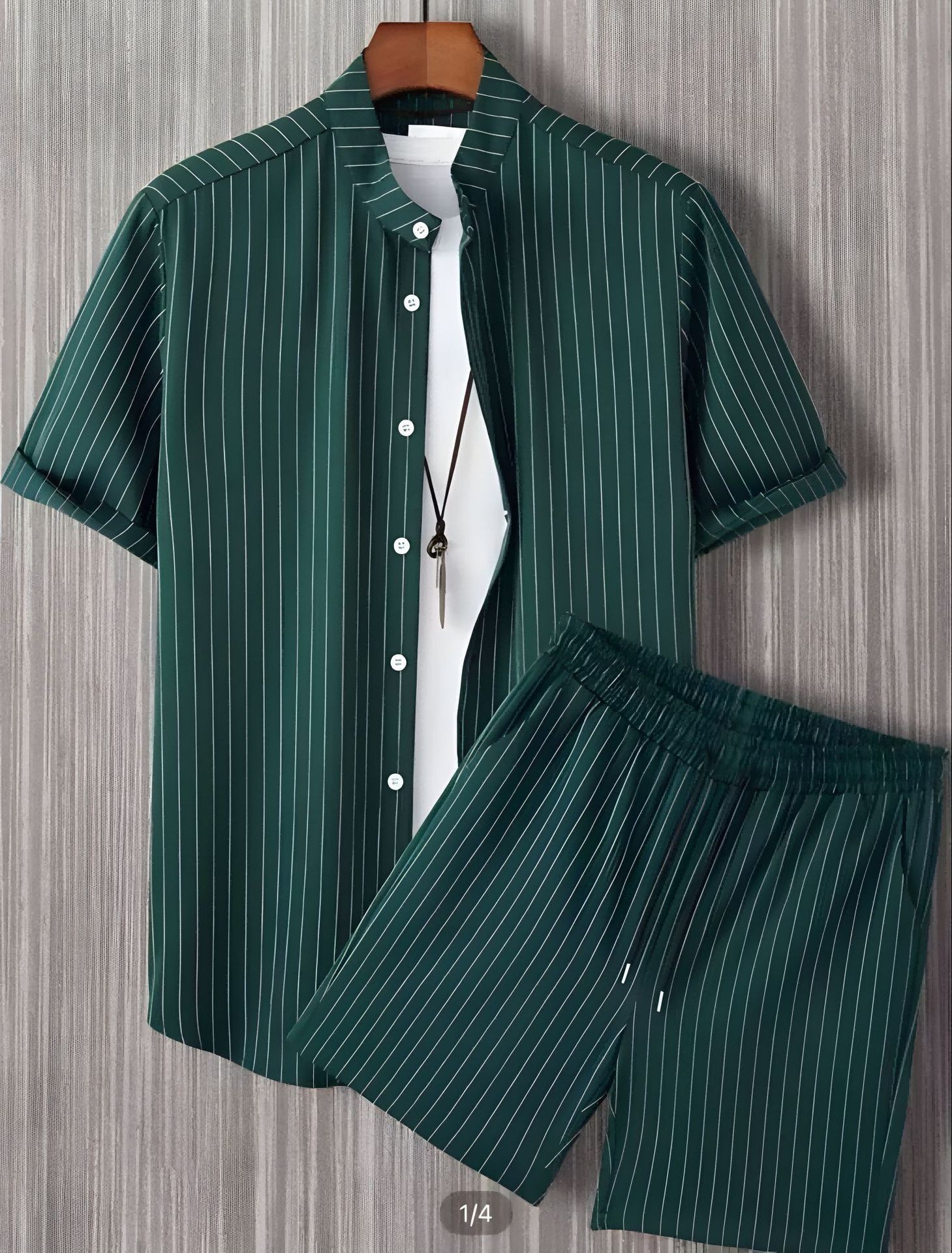 2025 Summer TEMU Short Sleeve Trendy 3D Printed Hawaiian Shirt and Shorts Set for Men 240807