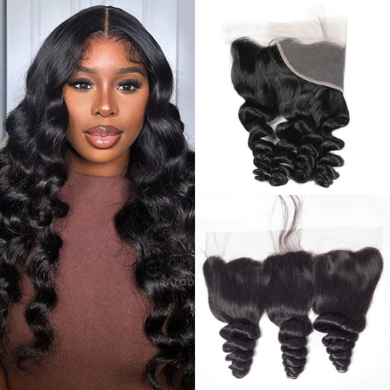 Screw 13*4 Curl HD Transparent Full Hand-Woven Hair Block Xuchang Real Human Hair