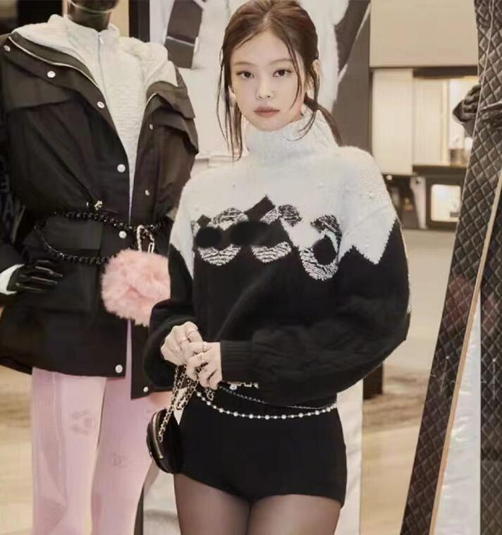 luxury sweaters womens long sleeve High collar jumper designer sweater women pullover