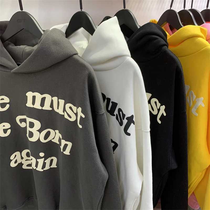 Ye Must Be Born Again CPFM Hooded Sweatshirt Vintage Style Streetwear Pullover for Men and Women XJ250530